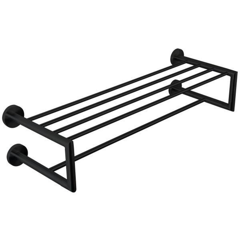 Полка для полотенец 655 мм нерж. сталь NIZA 16854.N чёрный