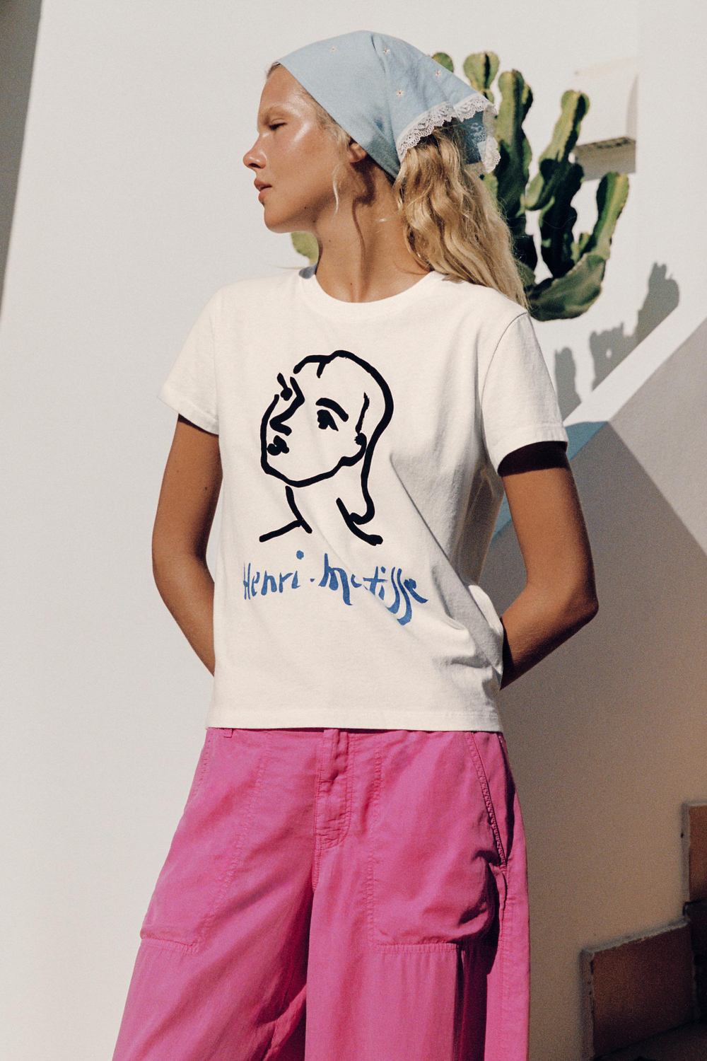ZARA ФУТБОЛКА HENRI MATISSE, БЕЛЫЙ