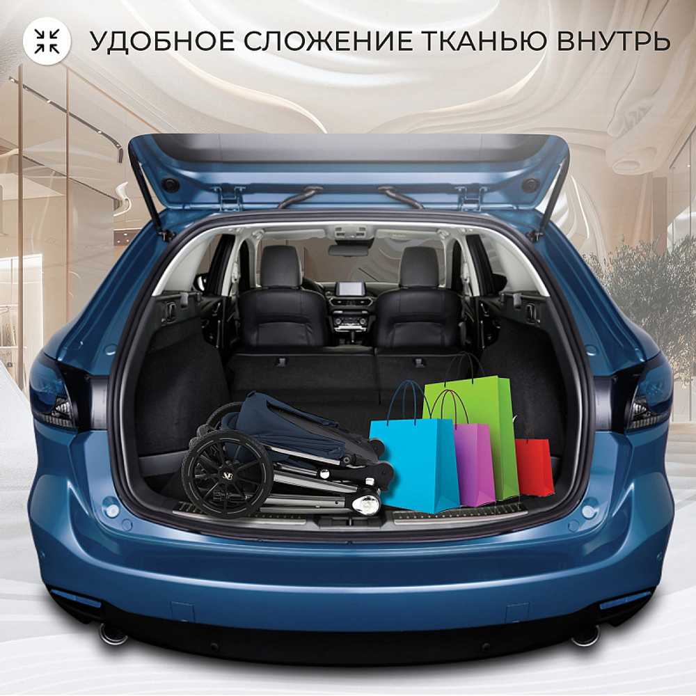 Детская коляска Sweet Baby Vento Silver 3 в 1 Silver Blue