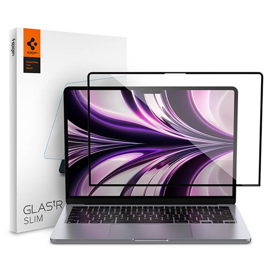 Защитное стекло Spigen GLAS.tR Slim для MacBook Air 13 M2 (2022) (AGL05504) прозрачный