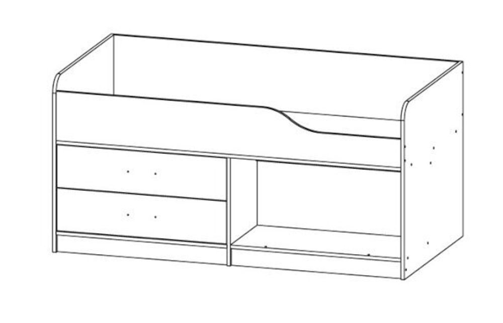 Каприз 16 Кровать 2-ярусная без рис.без матраса (ЦРК.КПР.16)