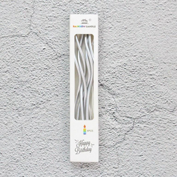 Набор свечей для торта «Волна» (серебряный металлик, 15 см) 6 шт