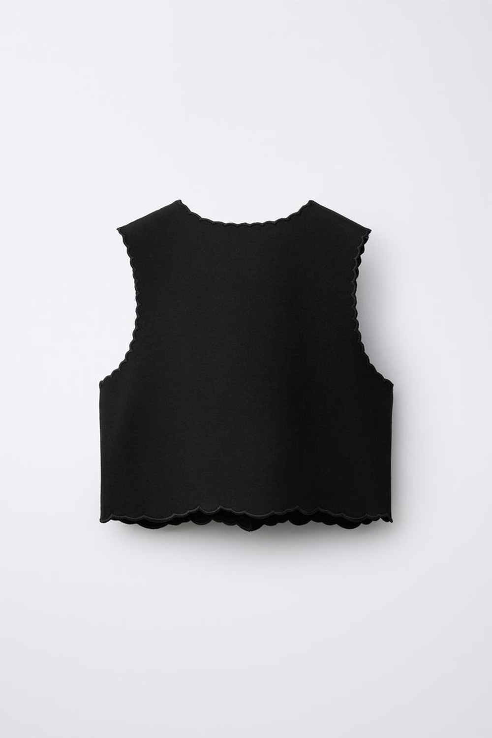 ZARA ЖИЛЕТ С ВЫШИВКОЙ, ЧЕРНЫЙ