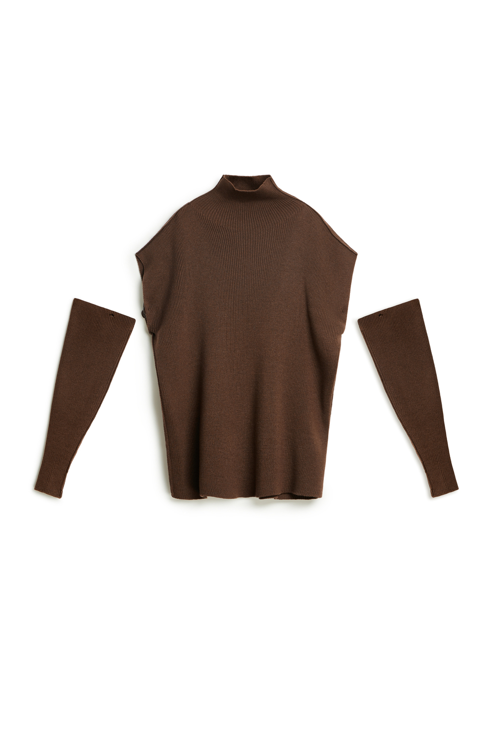 Джемпер с отстегивающимися рукавами WARM UP Brown