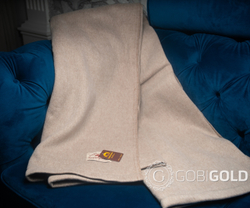 Одеяло тканое шерстяное из яка (Монголия) 150х200 см. GOBI SUN