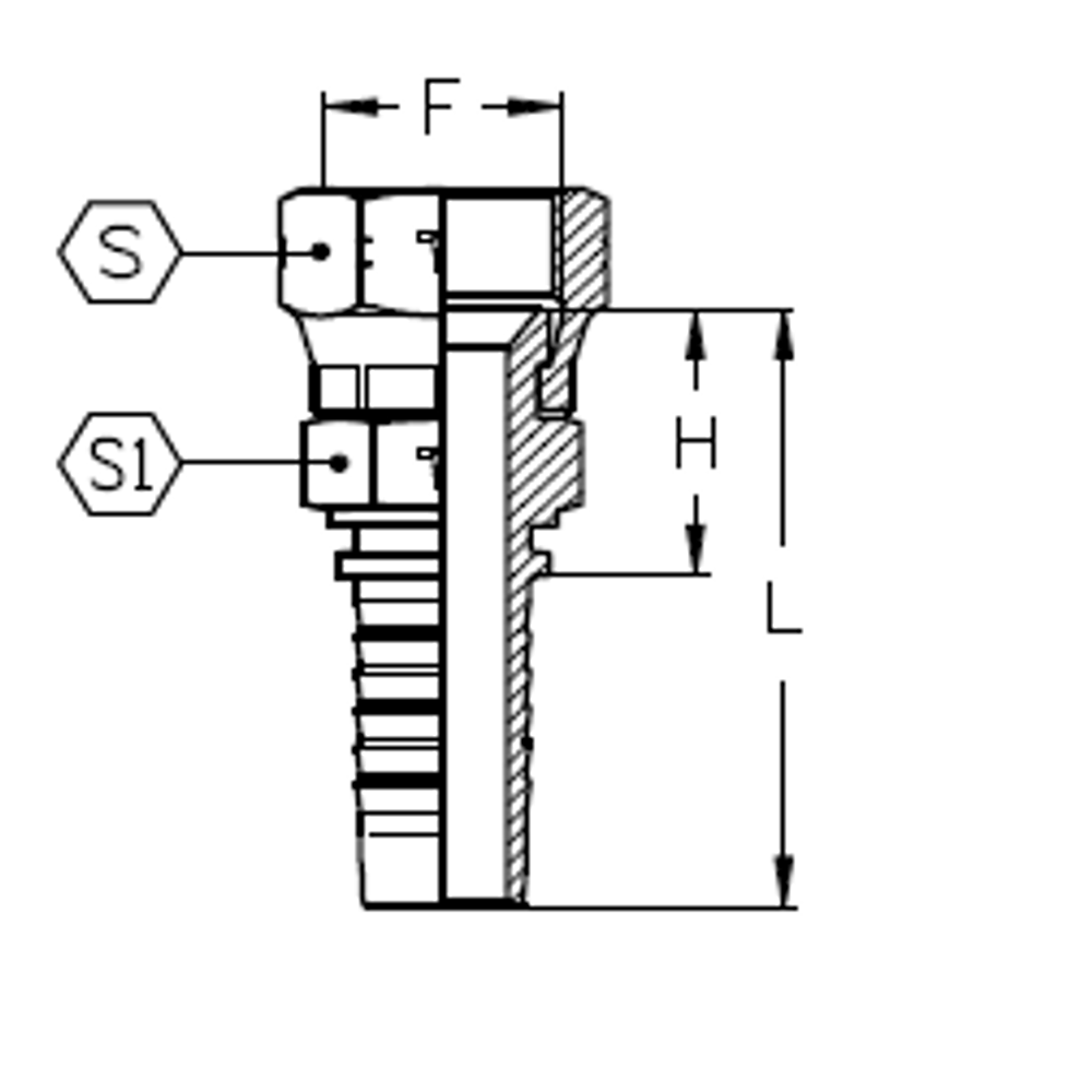 Фитинг DN 10 SAE J512/J516 5/8