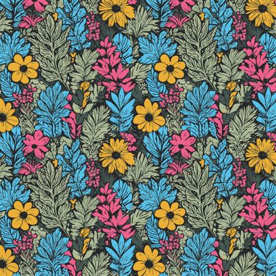 Яркий цветочный узор