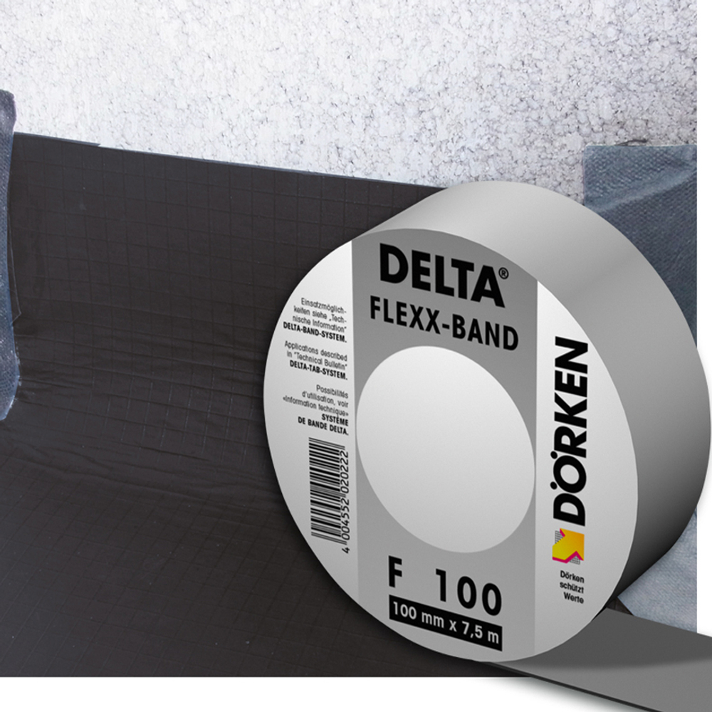 DELTA-FLEXX-BAND F100 односторонняя соединительная лента для уплотнения деталей и проходок (0,1х10м), упак.