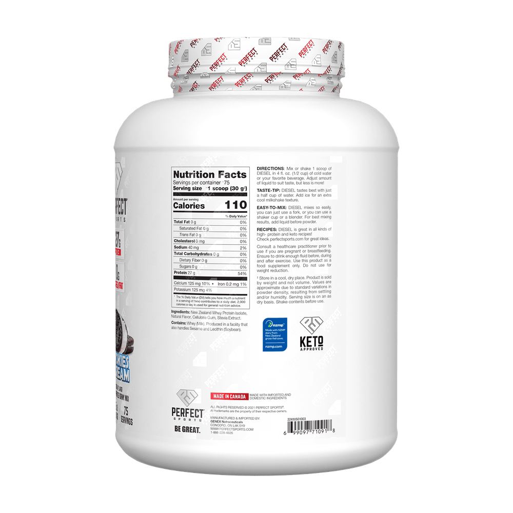 PERFECT Sports, Diet, новозеландский сывороточный изолят, печенье и крем, 2,27 кг (5 фунтов)