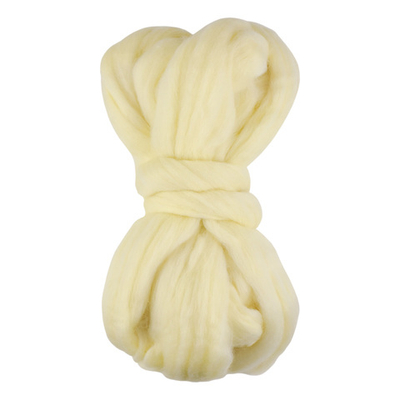 Шерсть для валяния "ТРО", полутонкая шерсть, 100г, суровый