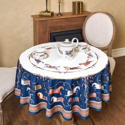 СКАТЕРТЬ КРУГЛАЯ "PASSAGE" 220СМ ,БЕЛЫЙ,100%ХЛОПОК,ТВИЛ,ПРОПИТКА