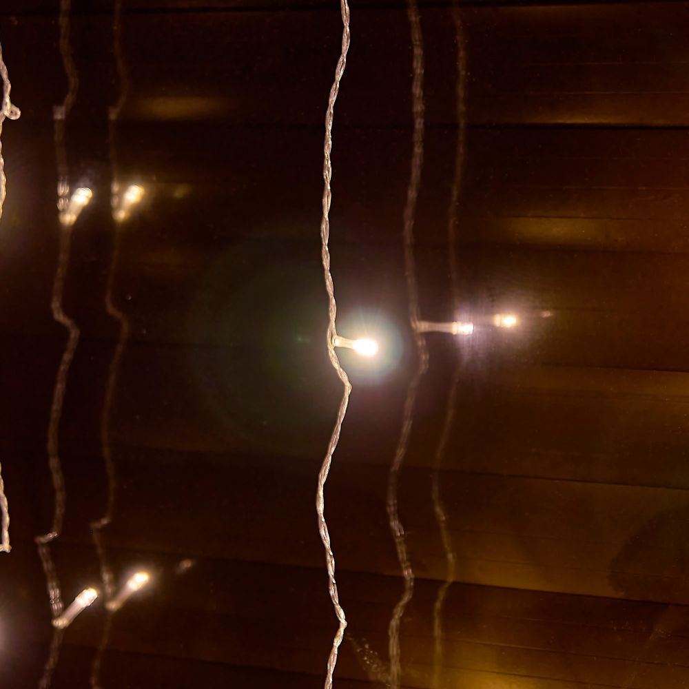 ULD-C3030-192-DTA WARM WHITE IP20 Занавес светодиодный. 3х3м. 192 светодиода. Теплый белый свет. Провод прозрачный. TM Uniel