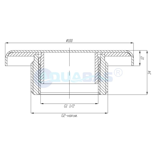 ФП.111.5 Форсунка для подключения пылесоса 2" (наруж.) плитка