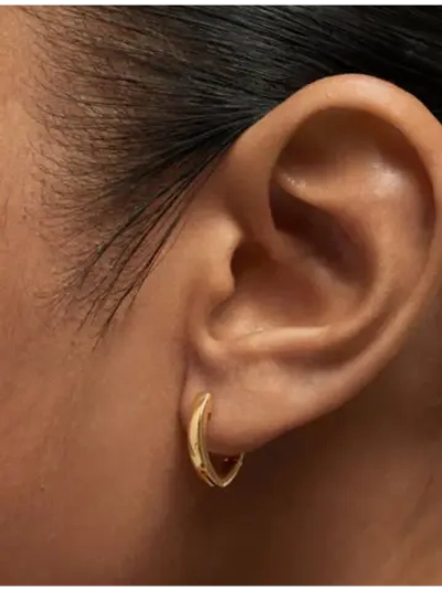 Серьги Duke Hoops серебро 925 пробы покрытое золотом