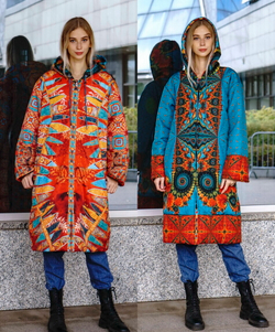 Двустороннее пальто-парка