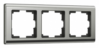 Рамка на 3 поста Werkel Metallic (глянцевый никель) W0031602