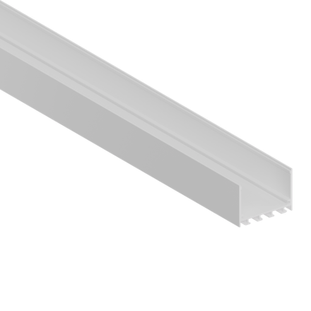 Накладной алюминиевый профиль,  50х35х3000. Цвет: белый матовый,  RAL9003, Серия:DN8ALE