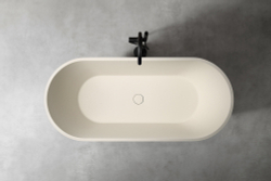 Ванна из искусственного камня ABBER Frankfurt AM9941MBE светло-бежевая матовая  170x75 см