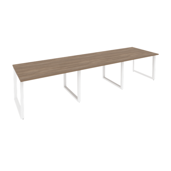 Onix Стол переговорный O.MO-PRG-3.2 Дуб Аризона/Металл Белый 3540*980*750