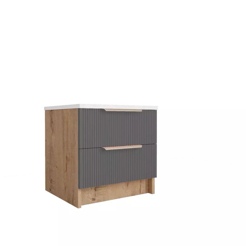 Тумба «Лавис» ТД 400.1 (дуб бунратти/белый софт), ЛДСП\МДФ, ДСВ Мебель