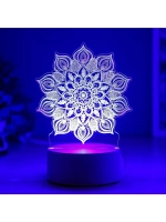 Светильник 3D ночник RISALUX «Сандала», LED RGB, от сети, 9.