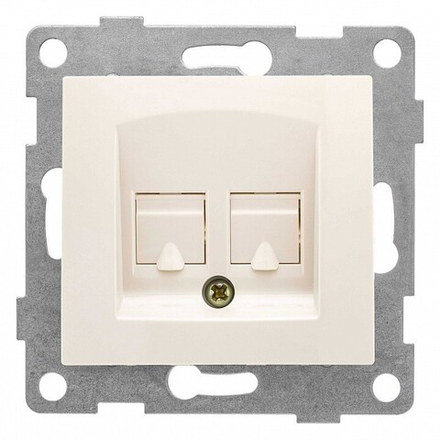 Розетка двойная Ethernet RJ-45 без рамки Gusi Electric BRAVO С10К2-003
