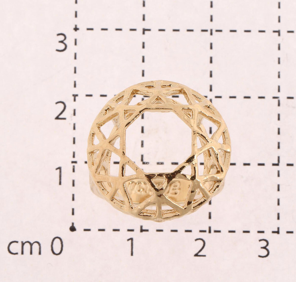 "Моана"  кольцо в золотом покрытии из коллекции "Кристалл" от Jenavi