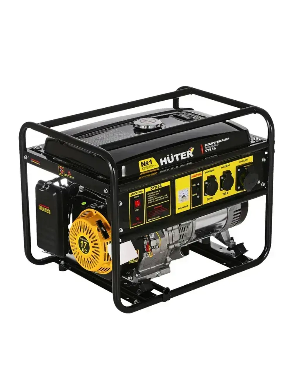 Генератор бензиновый 7кВт HUTER DY9.5A, электростартер