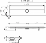 Душевой лоток TECE Drainline 600870 80 хром