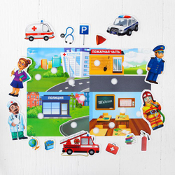 Игра на липучках, конструктор Школа талантов "Профессии. Весёлые липучки", 15 деталей И 2900034688831,