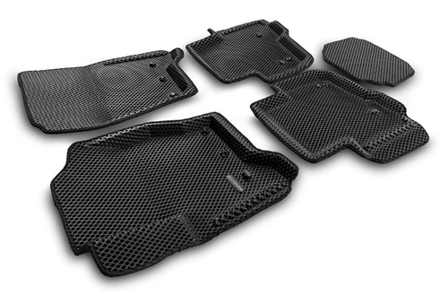 Коврики салона для LAND ROVER Discovery 3 (2005-2009) Euromat 3D EVA черные Арт EM3DEVA-003100
