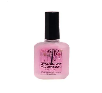 Ремувер гель для кутикулы с кистьюTARTISO Cuticle Remover Wild Strawberry 15мл.