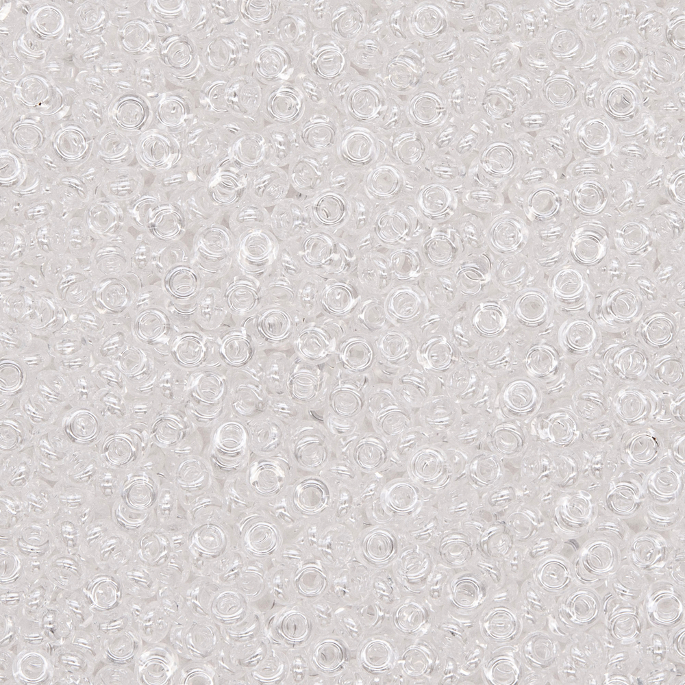 Японский бисер TOHO Demi 11/0 (№101), прозрачный глянцевый