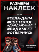 Набор наклеек прикольные надписи автомобильные