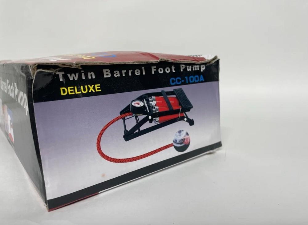 Ножной двухцилиндровый насос для шин автомобиля с монометром CC-100A, TG (1 шт.)