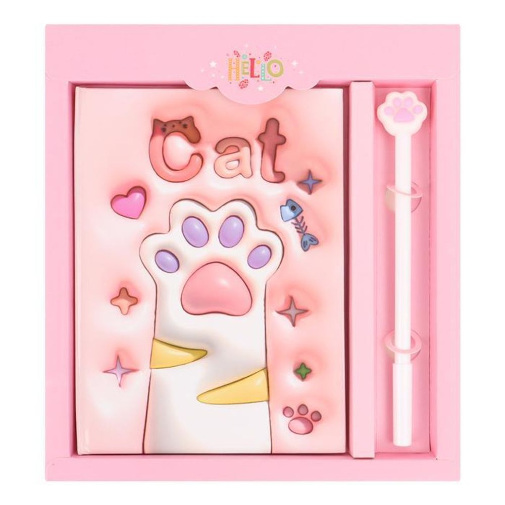 Блокнот 13*18см 50л в клетку + ручка &quot;Meow&quot;