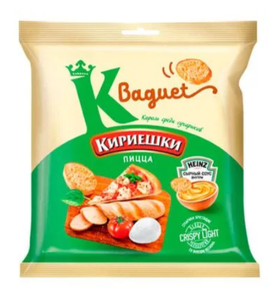 СУХАРИКИ КИРИЕШКИ БАГЕТ ПИЦЦА/СЫР СОУС 45ГР+25МЛ