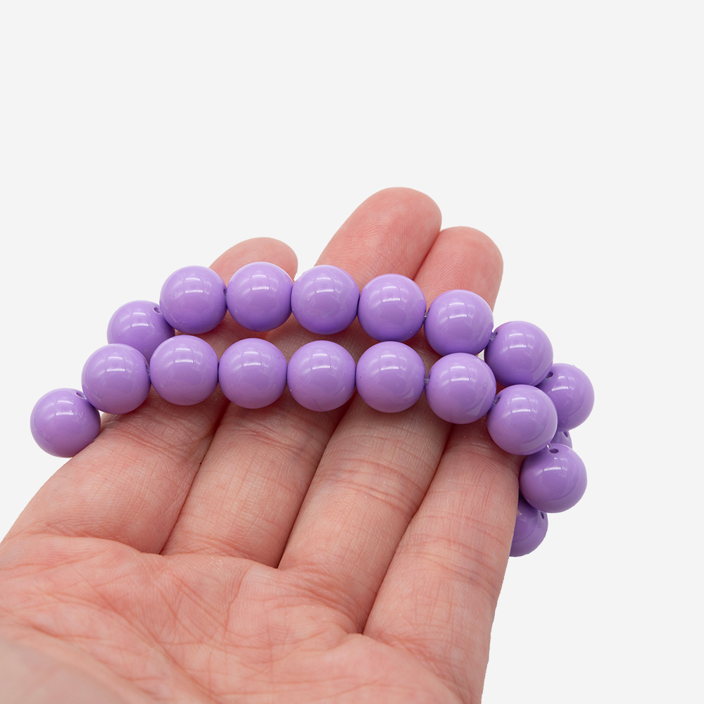 Хрустальный жемчуг, оттенок "Черничный макарун", шар 10мм