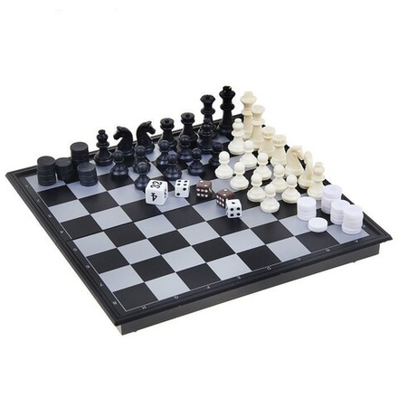 Настольная игра "Набор 3 в 1 (шахматы, шашки, нарды)"