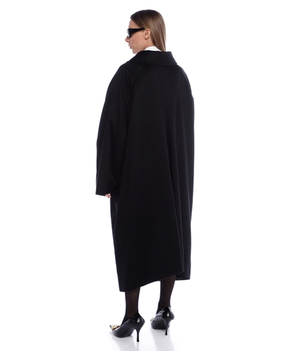 Пальто свободного кроя из смеси шерсти и хлопка