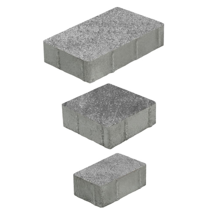 Тротуарная плитка СТАРЫЙ ГОРОД - Искусственный камень Шунгит, комплект из 3 видов плит