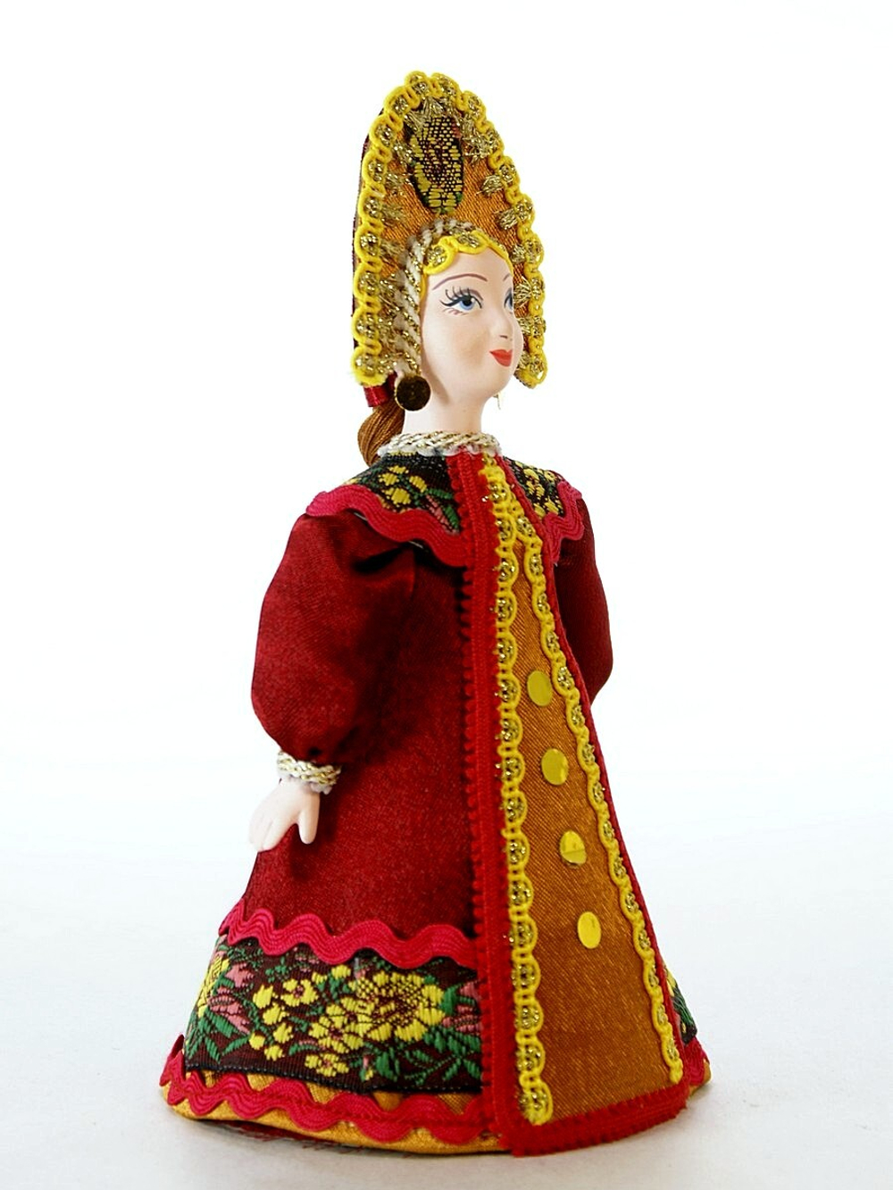 Кукла коллекционная Потешного промысла девушка в русском костюме  (стилизация).