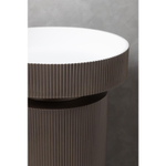 Раковина накладная рифленая Boheme Sole 801-R-A, Corian 400*130 ANTRACIT