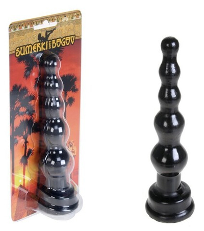 Анальный черный стимулятор "Елочка" 17 см (Цвет: черный)