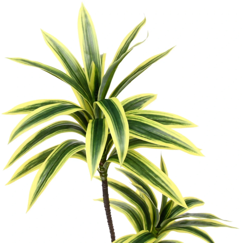 Искусственное растение «Ветка Драцены» 90см желто-зеленая