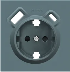 Donel R98 матовый изумруд накладка для розетки Schuko с зарядным устройством USB A+C, с защитными шт
