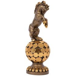 Скульптура Конь на шаре Бронза