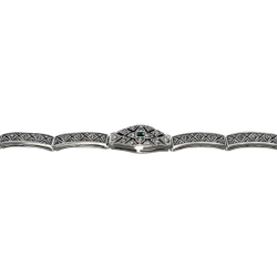 "Верта" браслет в серебряном покрытии из коллекции "Изумрудные мечты" от Jenavi с замком пряжка