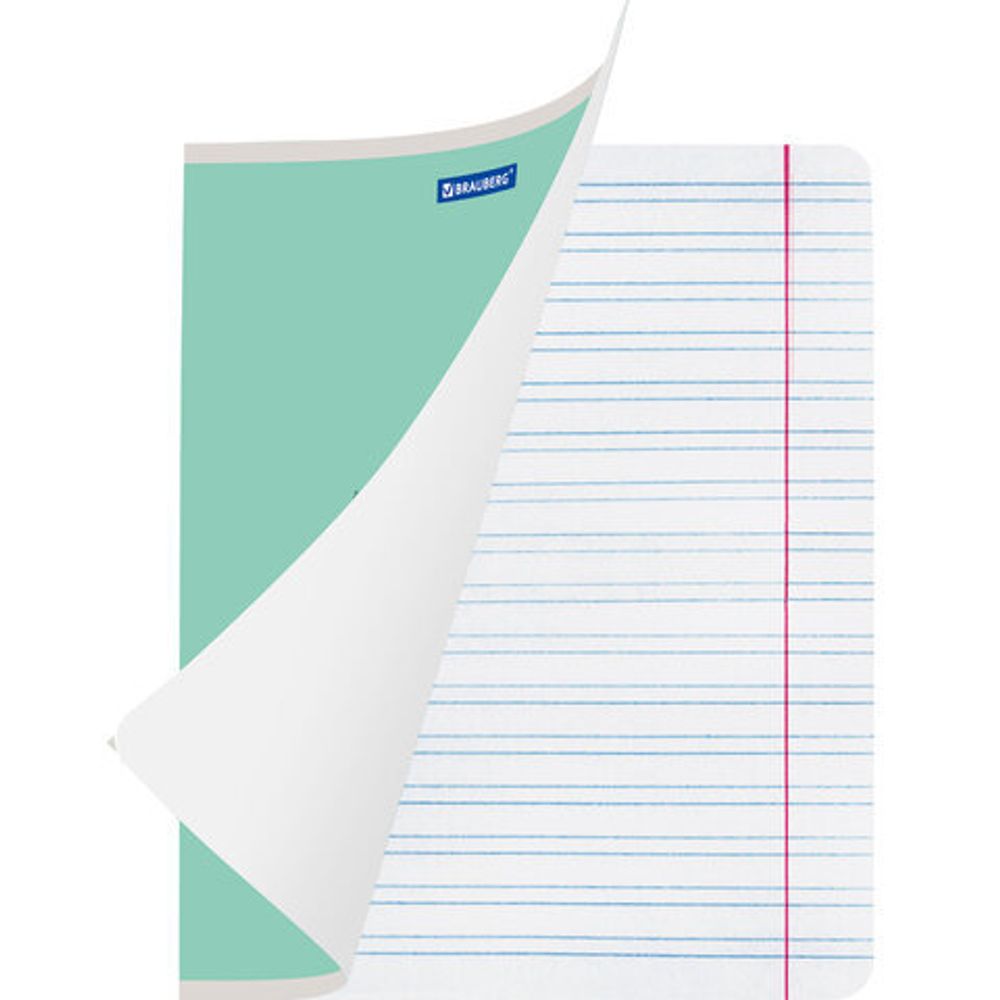 Тетрадь 12 л. BRAUBERG КЛАССИКА NEW узкая линия, обложка картон, ЗЕЛЕНАЯ, 105692, 20шт