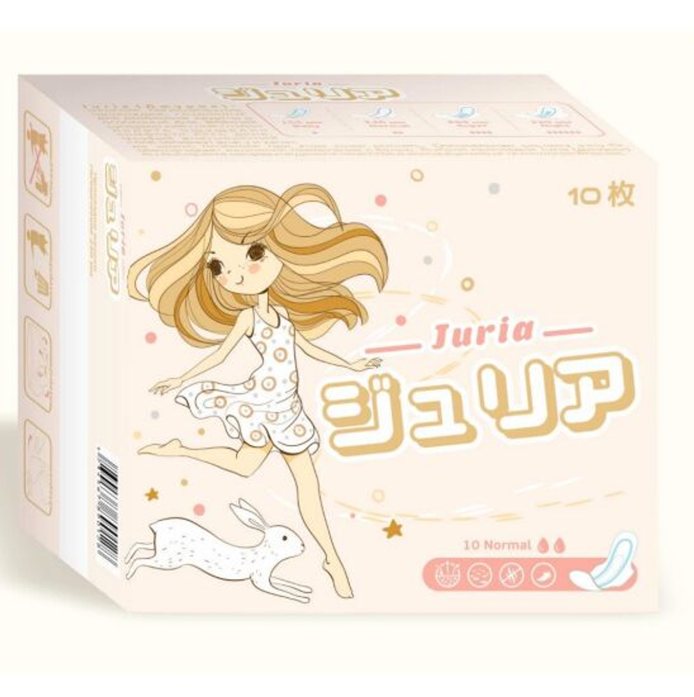 Juria 10шт 240мм Гигиен. прокладки Нормал